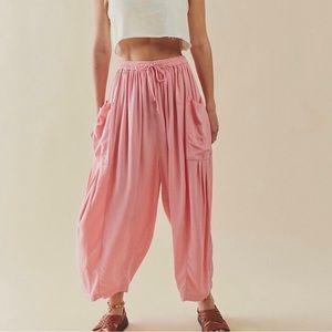 Free People Pink Harem Cargo Pants